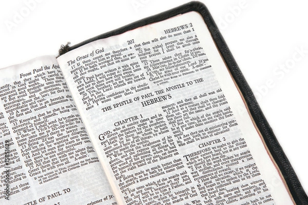 Obraz bible open to hebrews