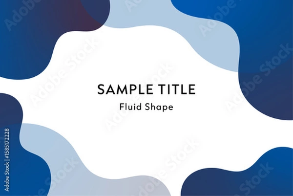 Obraz 流体シェイプのバックグラウンドデザイン・ブルー