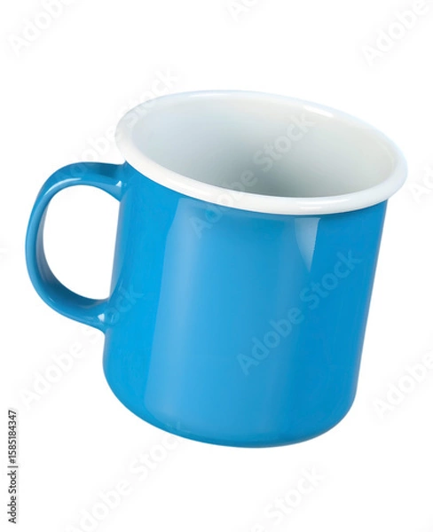 Obraz blue cup isolated on white background, transparent	