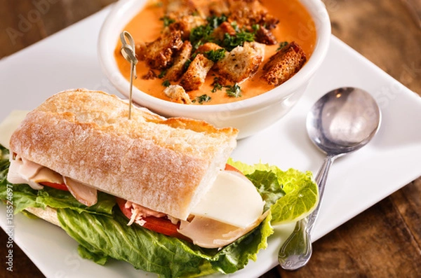 Obraz Soup and Sandwich