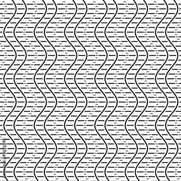 Fototapeta Wave line Pattern, background, texture, fabric print.