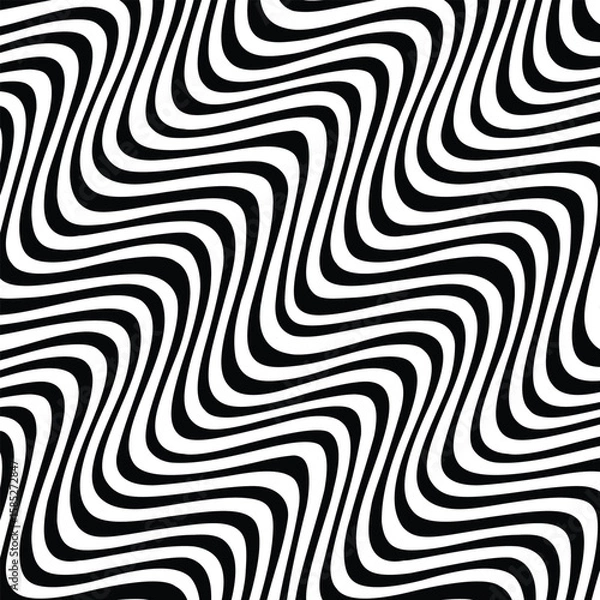 Fototapeta Wave line Pattern, background, texture, fabric print.