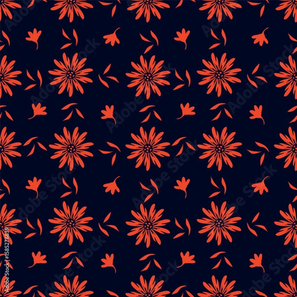 Fototapeta seamless floral pattern