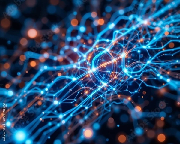 Obraz AI background technology fractal 