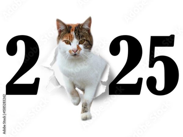 Fototapeta Jahreswechsel mit Tier als Motiv