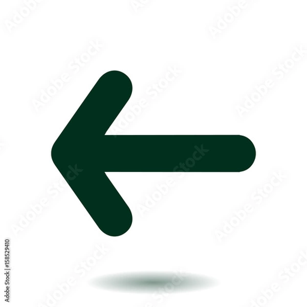 Obraz Arrow icon. Pointer direction for land navigation.