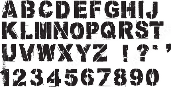 Fototapeta hand drawn alphabet letters