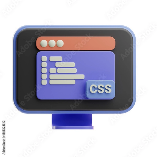 Fototapeta CSS Code Editor Icon