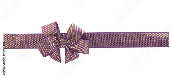 Obraz Ribbons and bow on a white background for gifts