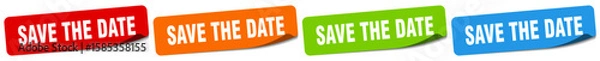 Fototapeta save the date sticker. save the date sticker set on white background