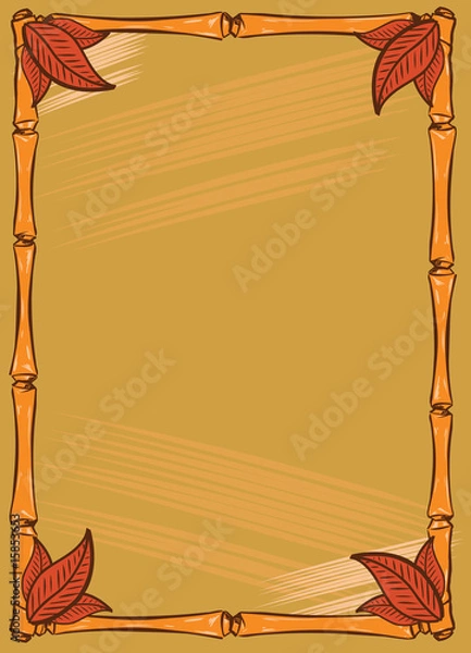 Fototapeta Tiki Bar style frame design with clear space for text