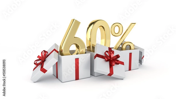 Fototapeta 60 percent discount. 3d rendering