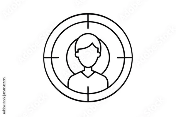 Obraz Target Audience With User Avatar In Focus