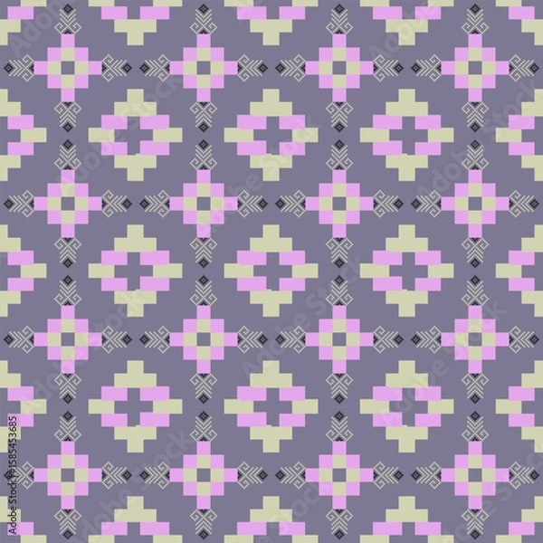 Obraz Purple Geometic fabric pattern background textile