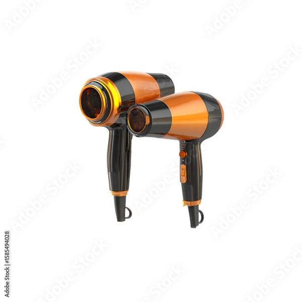 Fototapeta hair dryers isolated on a transparent background, in a PNG format