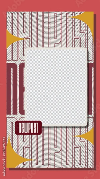 Fototapeta Stylish Instagram Story Template with Typography