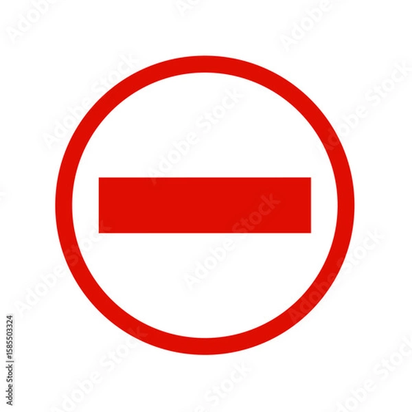 Obraz no entry sign vector on white background