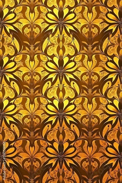 Obraz Sophisticated golden ornamental pattern with a refined art nouveau style