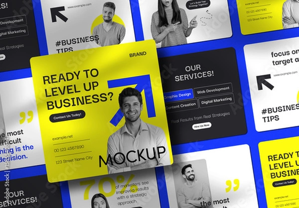 Obraz Modern Social Media Post Mockup Template