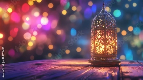 Fototapeta Festive Lantern Glow: Illuminating Tradition with a Tapestry of Lights