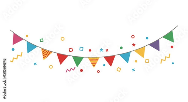 Fototapeta vector illustration of a colorful ribbons