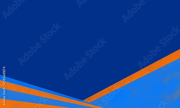Obraz Blue and Orange Abstract Lines Background – Dynamic Minimal Design For Banner, Presentation.