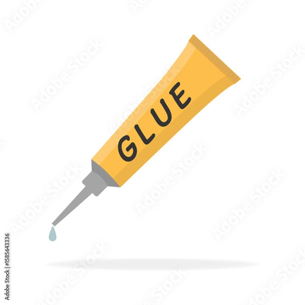 Obraz Glue stick isolated vector illustration on white background