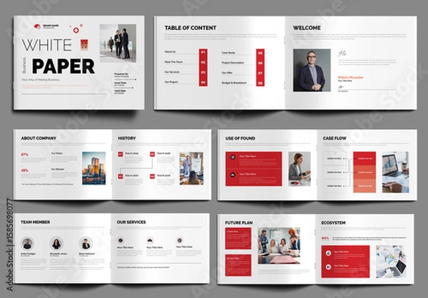 Obraz White Paper Design Layout