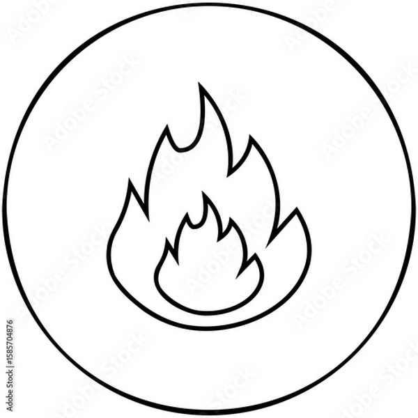 Fototapeta Flammable  Icon