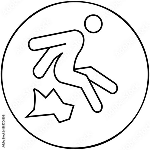 Fototapeta Slippery Surface Icon