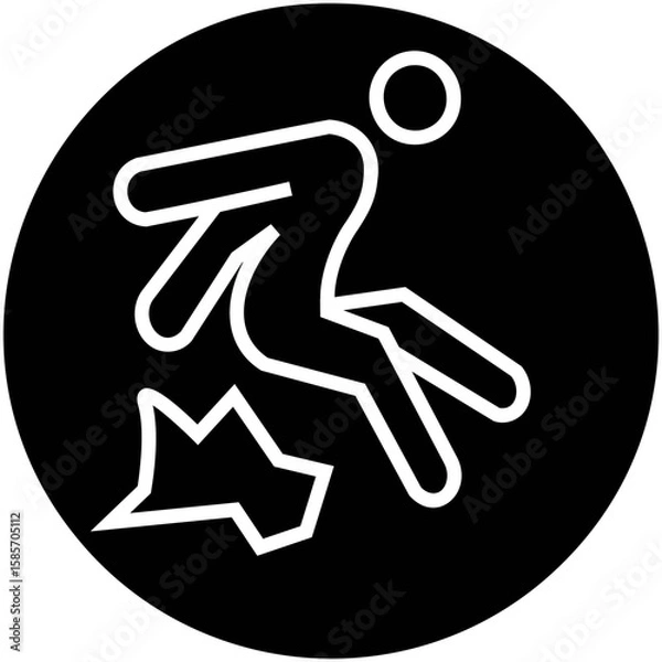 Fototapeta Slippery Surface Icon