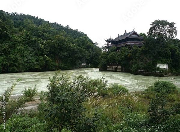 Obraz dujiangyan, chengdu, china