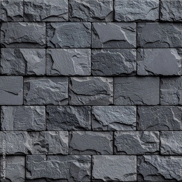 Fototapeta Stacked Slate Brick Wall