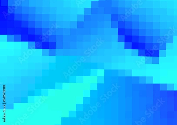 Fototapeta 90s style blue gradient pixelated background