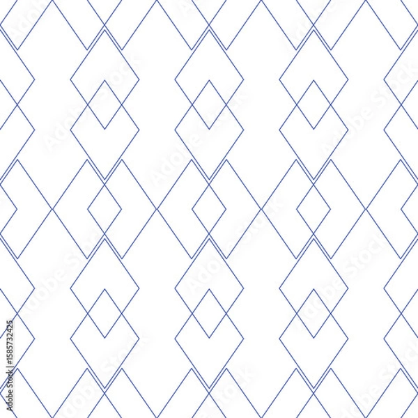 Obraz seamless geometric two-color pattern made in illustrator