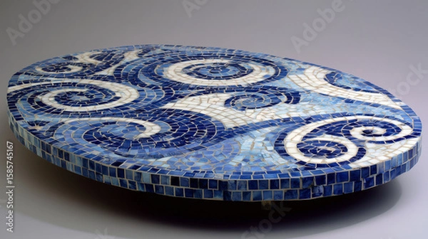 Fototapeta blue and white