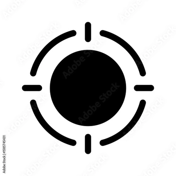 Fototapeta Target Icon Vector Symbol Design Illustration