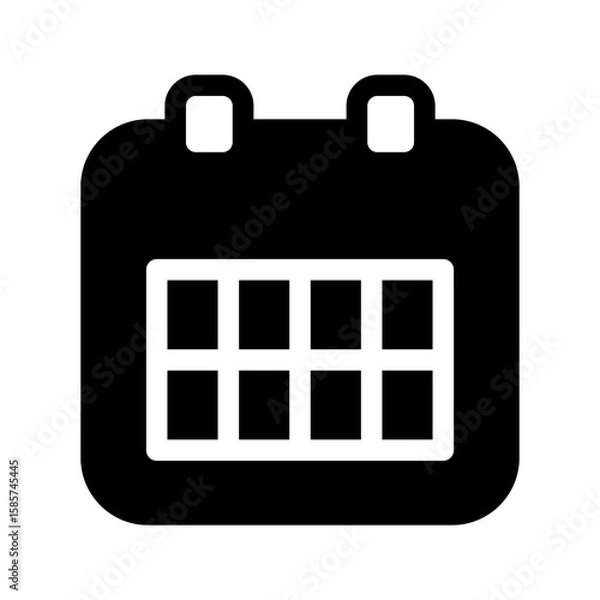 Fototapeta Calendar Icon Vector Symbol Design Illustration