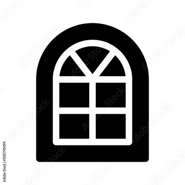 Fototapeta Window Icon Vector Symbol Design Illustration