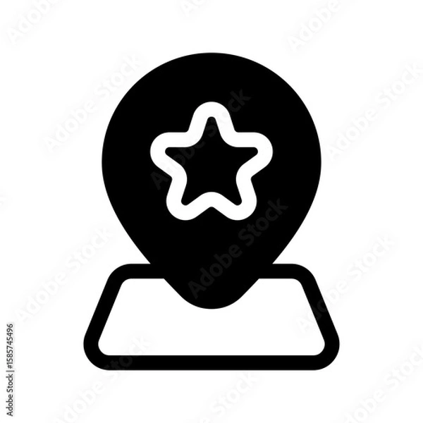 Fototapeta Map Pin Icon Vector Symbol Design Illustration