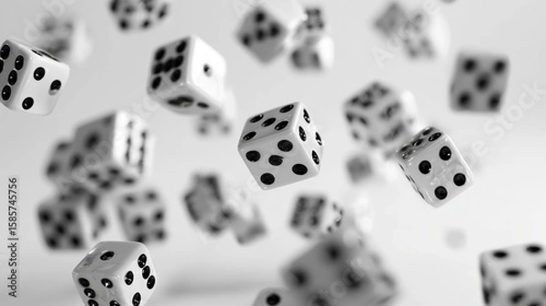 Fototapeta dice on a white background