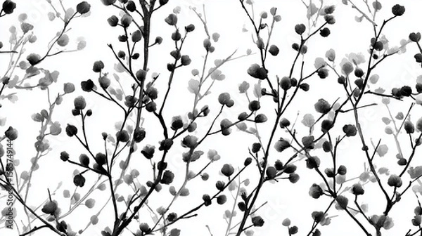 Fototapeta seamless floral background