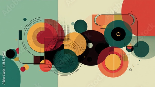 Obraz abstract music background with musical notes