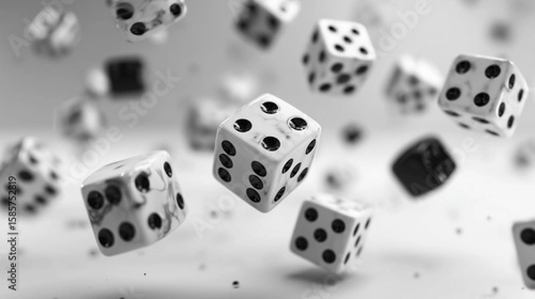 Fototapeta dice on a white background