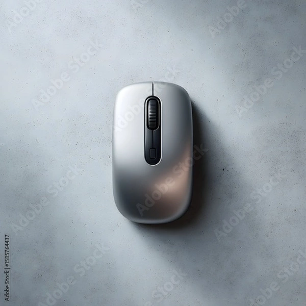 Fototapeta Modern Wireless Mouse Matte Desk Surface
