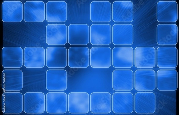 Fototapeta Digitally generated futuristic shiny squares