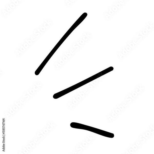 Fototapeta 強調や注目を促すときの放射状のワンポイントマーク。集中線。