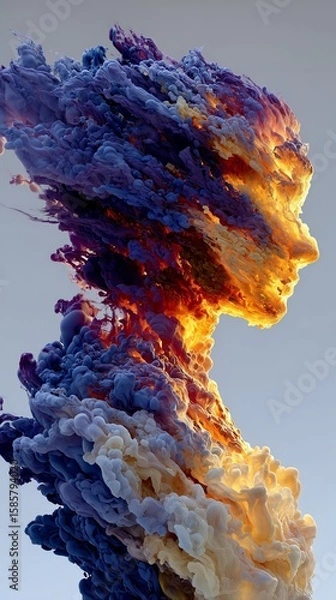 Fototapeta Vibrant Abstract Colorful Ink Explosion Art