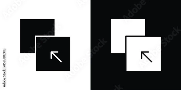 Fototapeta Drag and drop icon Flat Vector illustration. Simple black symbols