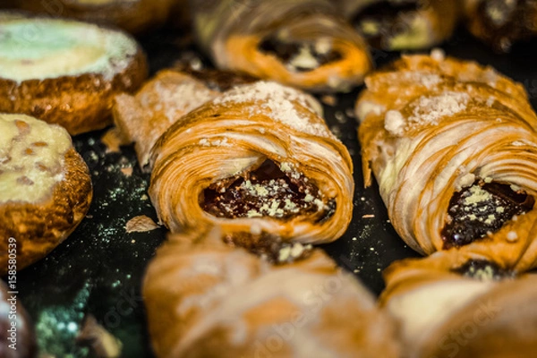 Obraz Baking puff with jam